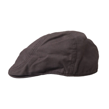 Cappello da newsboy in tessuto in nylon marrone