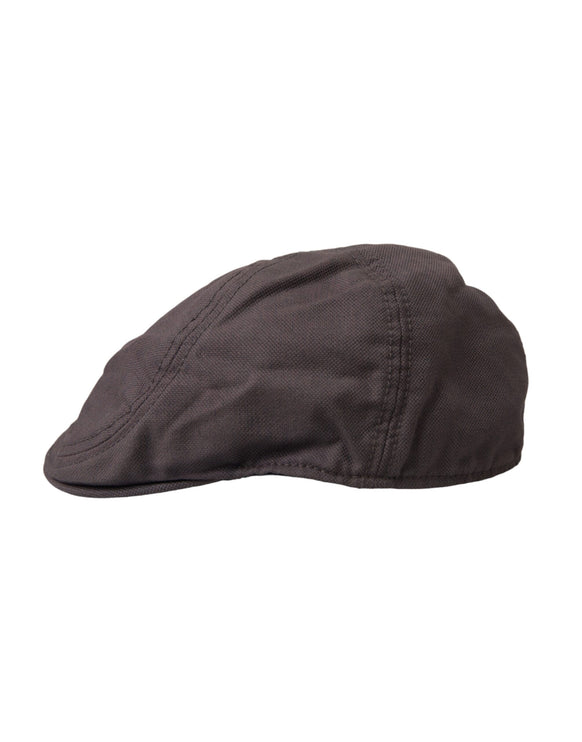 Cappello da newsboy in tessuto in nylon marrone