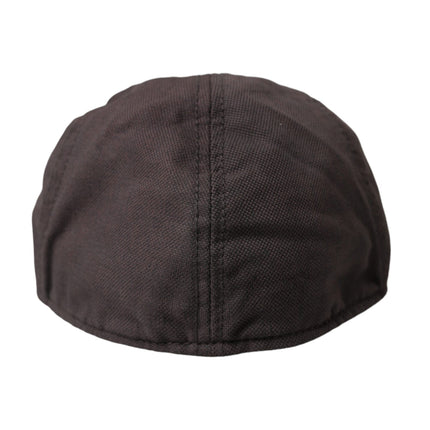 Cappello da newsboy in tessuto in nylon marrone