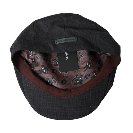 Coton Grey Cotton Newsboy Hat Men