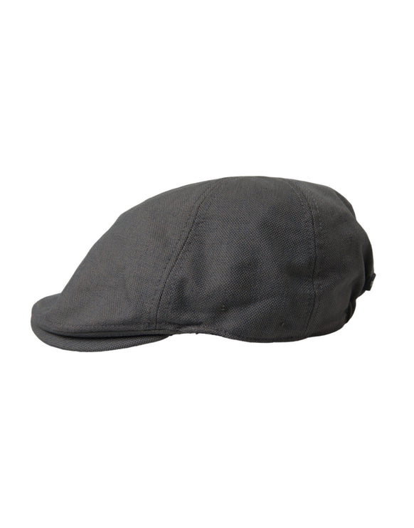 Cappello da newsboy in tessuto in nylon grigio scuro