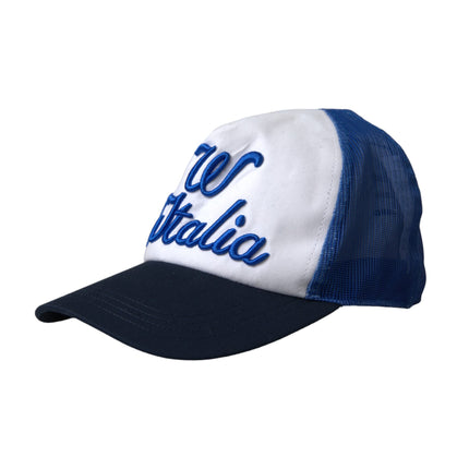 Blauw Wit Black Italia Mesh Baseball Hat