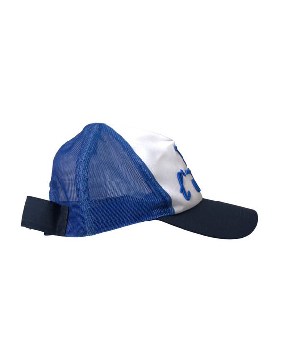 Blauw Wit Black Italia Mesh Baseball Hat