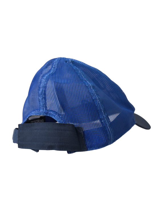 Blauw Wit Black Italia Mesh Baseball Hat