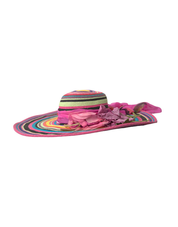 Multicolor fantasy brim bim floppy hoed