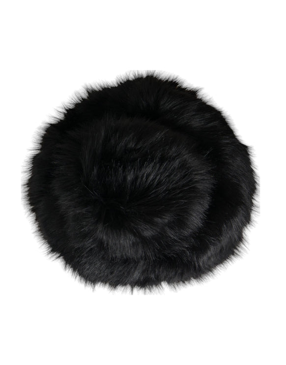 Black Faux Fur dames emmer hoed