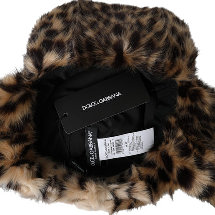 Multicolor luipaard Fur Trapper Women Hat