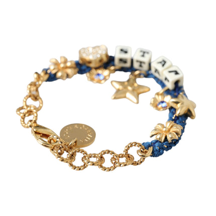 Gold Tone Brass Chain Star Fashion Bracelet