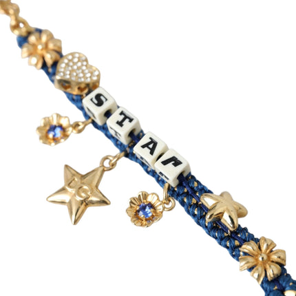 Gold Tone Brass Chain Star Fashion Bracelet