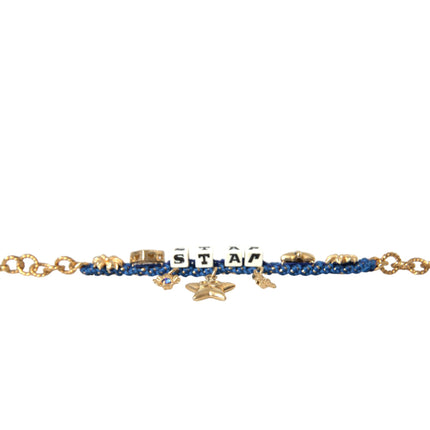 Gold Tone Brass Chain Star Fashion Bracelet