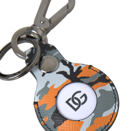 Camouflage lederen DG -logo ronde metalen sleutelhang sleutelhanger