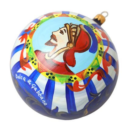 Multicolor Carretto Print Round Ornament Christmas Ball