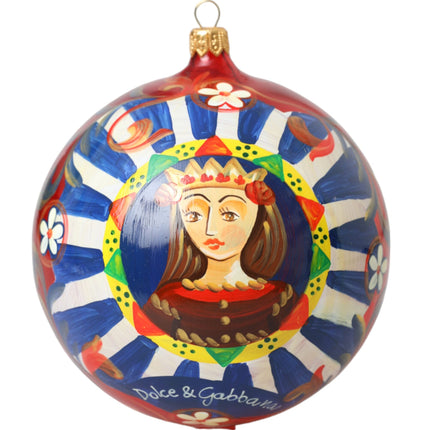 Multicolor Carretto Print Round Ornament Christmas Ball