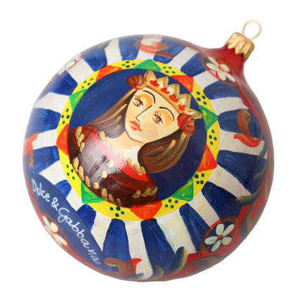 Multicolor Carretto Print Round Ornament Christmas Ball