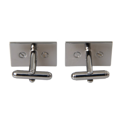 Silver Plated Metal Brass DG Logo Pin Cufflinks