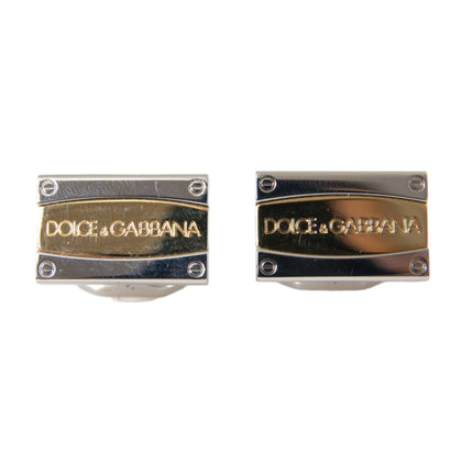 Silver Gold Plated Brass DG Logo Pin Cufflinks