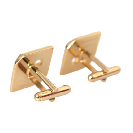 Gold Plated Metal Brass Square Pin Cufflinks