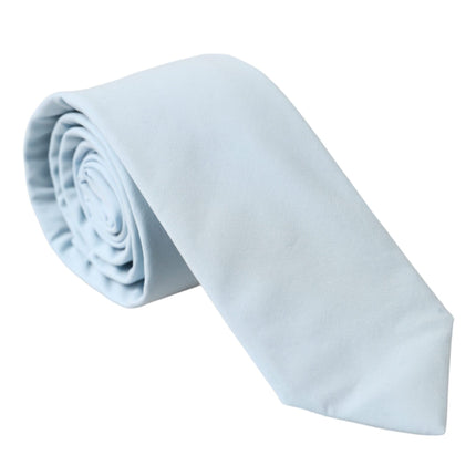 Light Blue Cotton Adjustable Tie Men