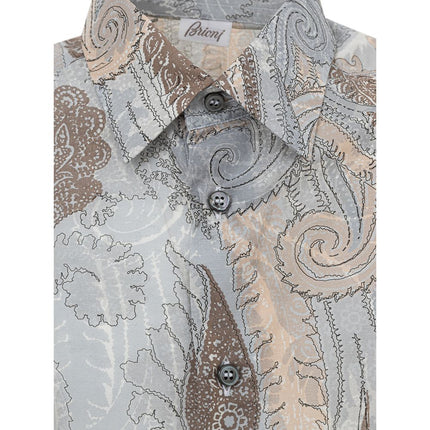 Camisa de algodón gris