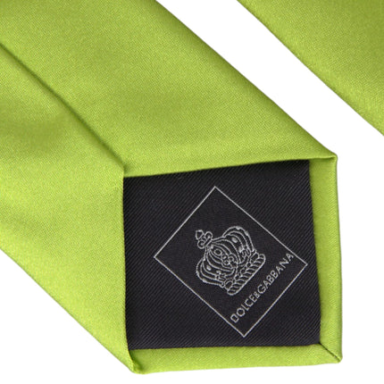 Green Solid Silk Adjustable Tie Men