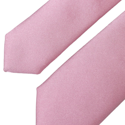 Pink Solid Silk Adjustable Tie Men