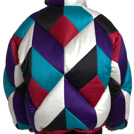 Multicolor Logo Windbreaker Puffer Jacket