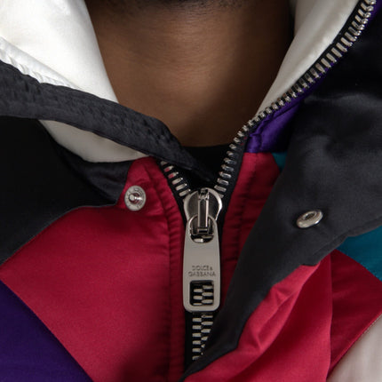 Multicolor Logo Windbreaker Puffer Jacket