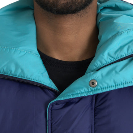 Navy Blue Quilted Windbreaker Puffer Jacket