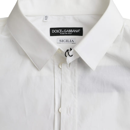 White Cotton Formal Dress Top SICILIA Shirt