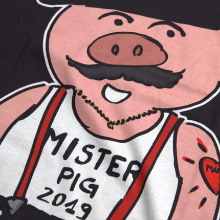 Black Cotton 2019 Year of the Pig T-shirt