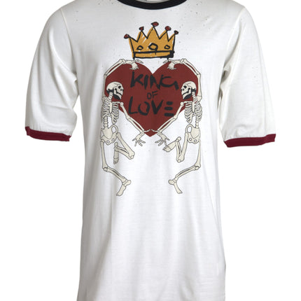 Camiseta de los hombres de algodón rey blanco del amor