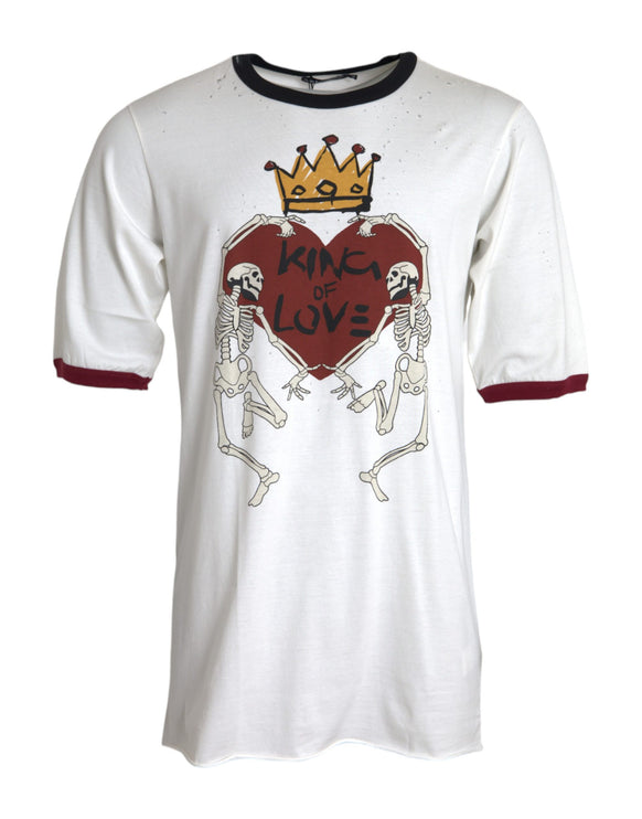 T-shirt di White King of Love Cotton Men