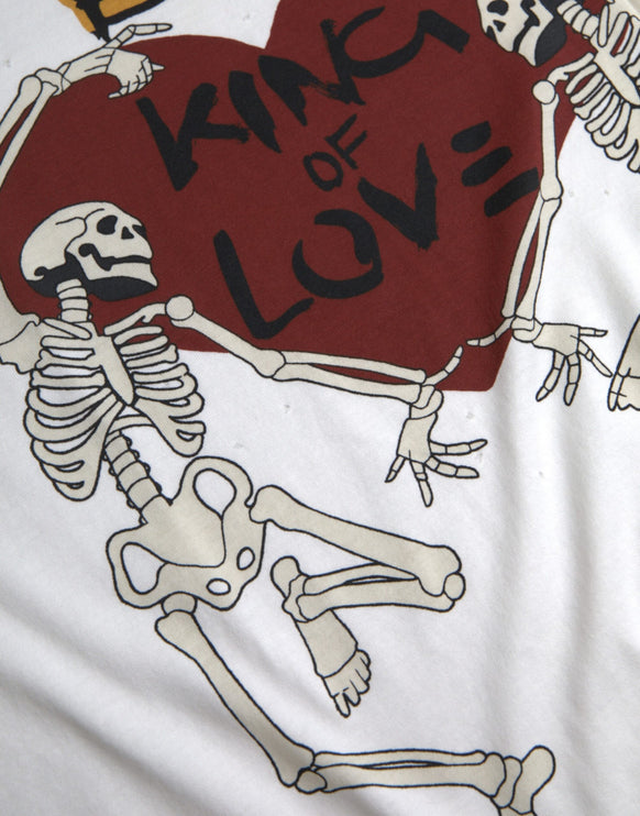 T-shirt di White King of Love Cotton Men