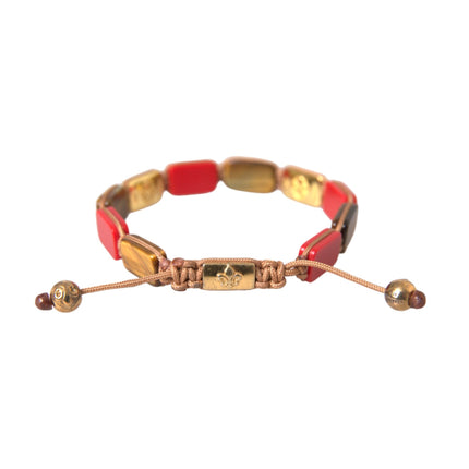 CZ Tiger Eye Red Coral 925 Silver Men Bracelet