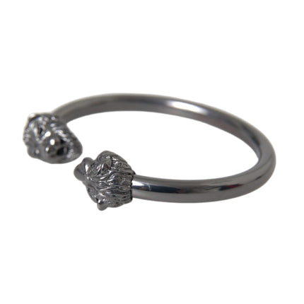 Black Rhodium Lion Bangle Bracelet Women