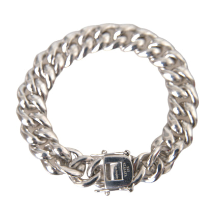 Solid Heavy Curb Link 925 Sterling Silver Bracelet Men