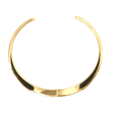 Arched Wing Cuff Skyfall Gold CZ 925 Bracelet