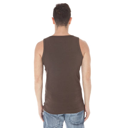 T-shirt di cotone marrone