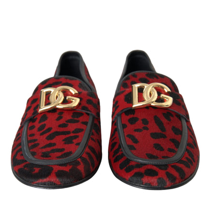 Red Black Leopard DG Loafers Formal Men Shoes