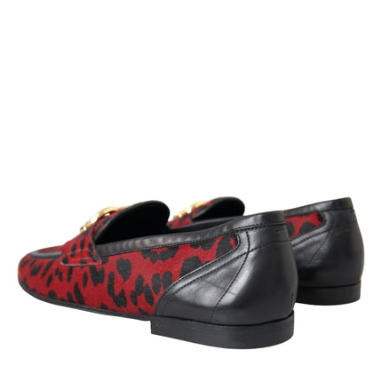 Red Black Leopard DG Loafers Formal Men Shoes