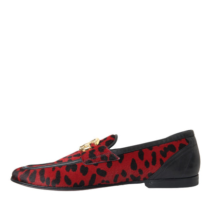 Red Black Leopard DG Loafers Formal Men Shoes