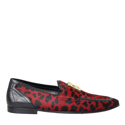 Red Black Leopard DG Loafers Formal Men Shoes