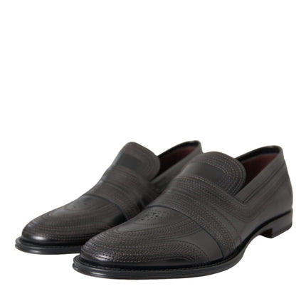 Black Brown Leather Loafer Men Dress Shoes