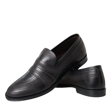 Black Brown Leather Loafer Men Dress Shoes