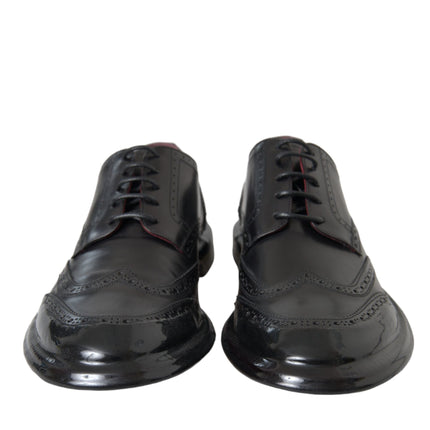 Zapatos de hombres formales de cuero de cuero negro oxford