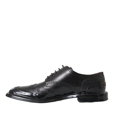 Zapatos de hombres formales de cuero de cuero negro oxford