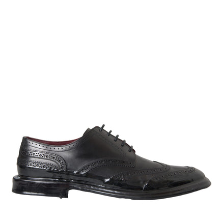 Zapatos de hombres formales de cuero de cuero negro oxford