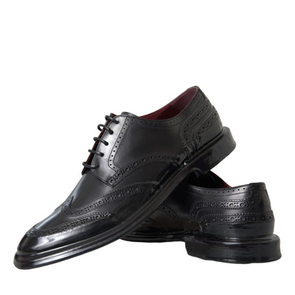 Zapatos de hombres formales de cuero de cuero negro oxford