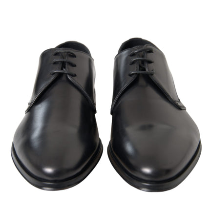 Black Leather Derby Formal Dress Men Shoes