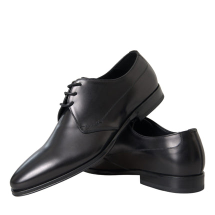 Black Leather Derby Formal Dress Men Shoes